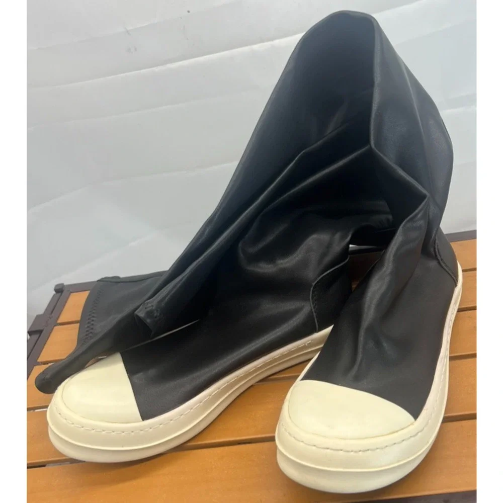 Rick Owens Sneaker Boots Thigh High Stretch Over Knee Pull On Size EU 39
